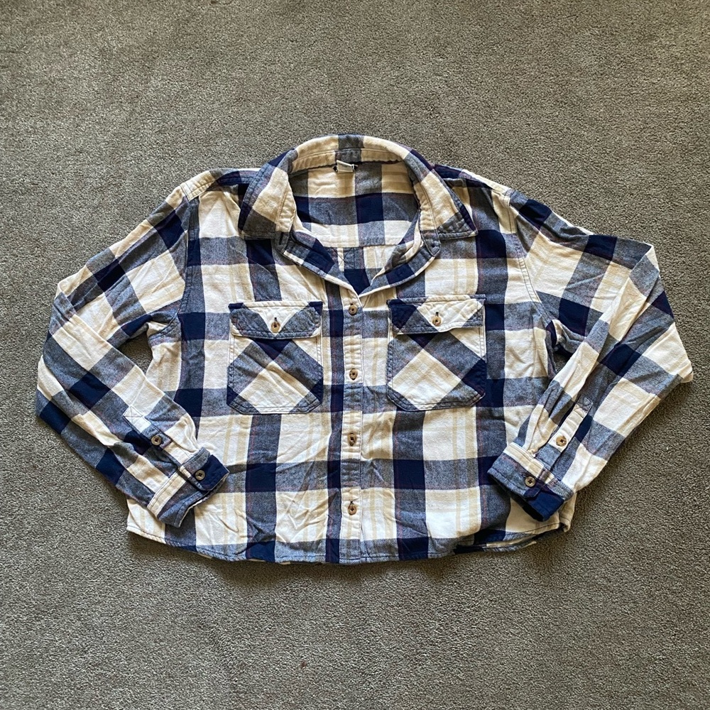 Forever 21 Boxy Cropped Flannel